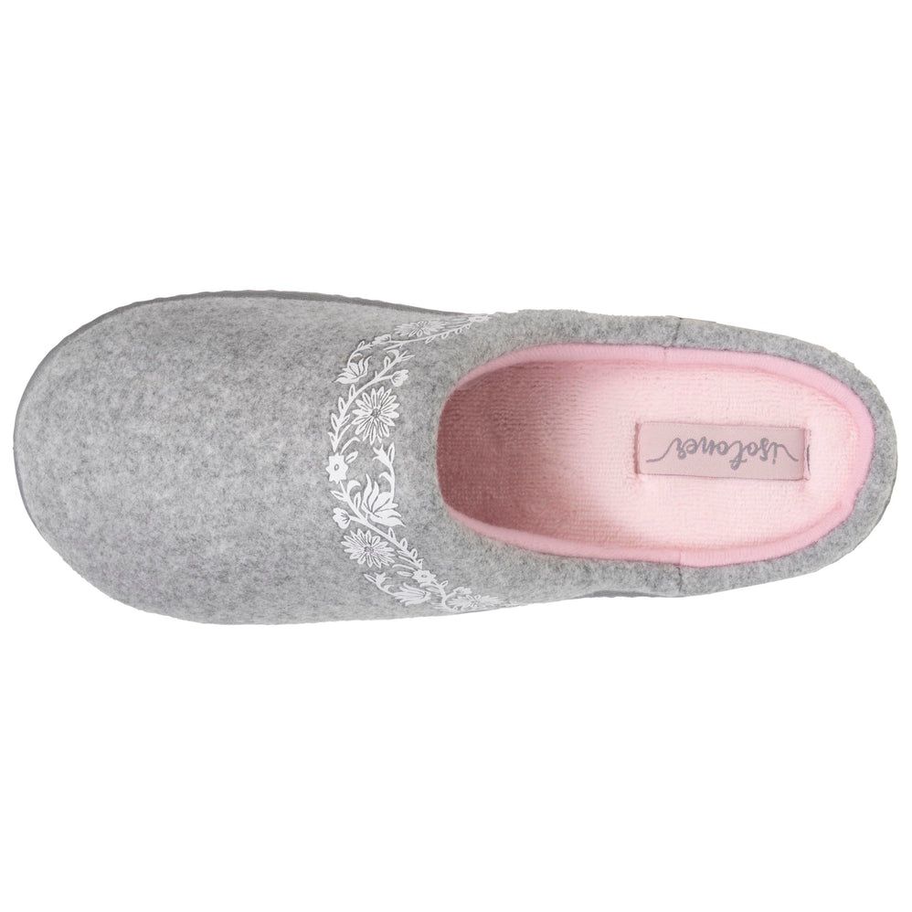 Chaussons mules Junior arabesques Gris chiné - Isotoner