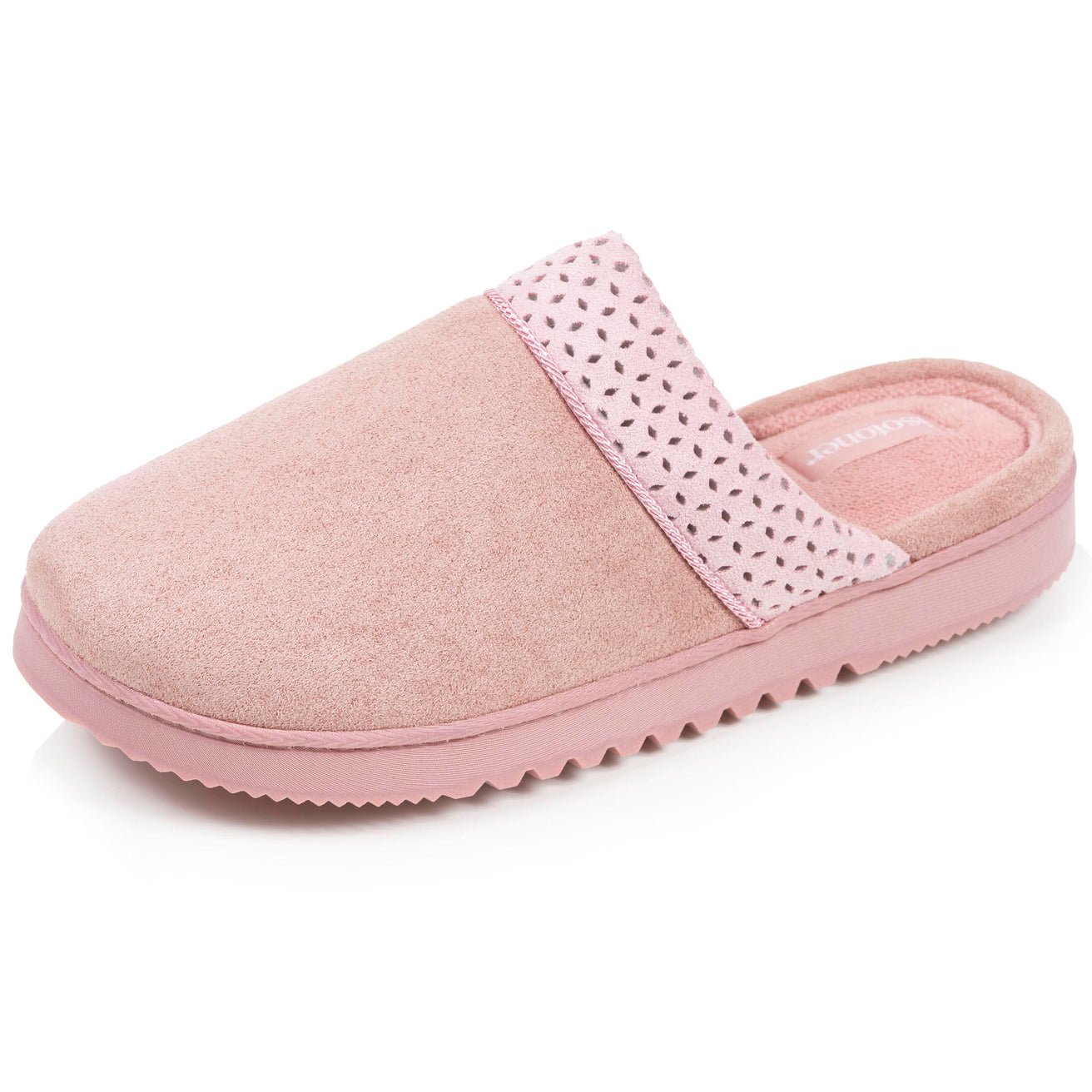 Chaussons mules crantées Femme Rose