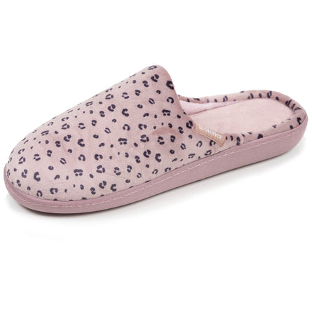 Chaussons mules ergonomiques Femme Léopard blush - Isotoner