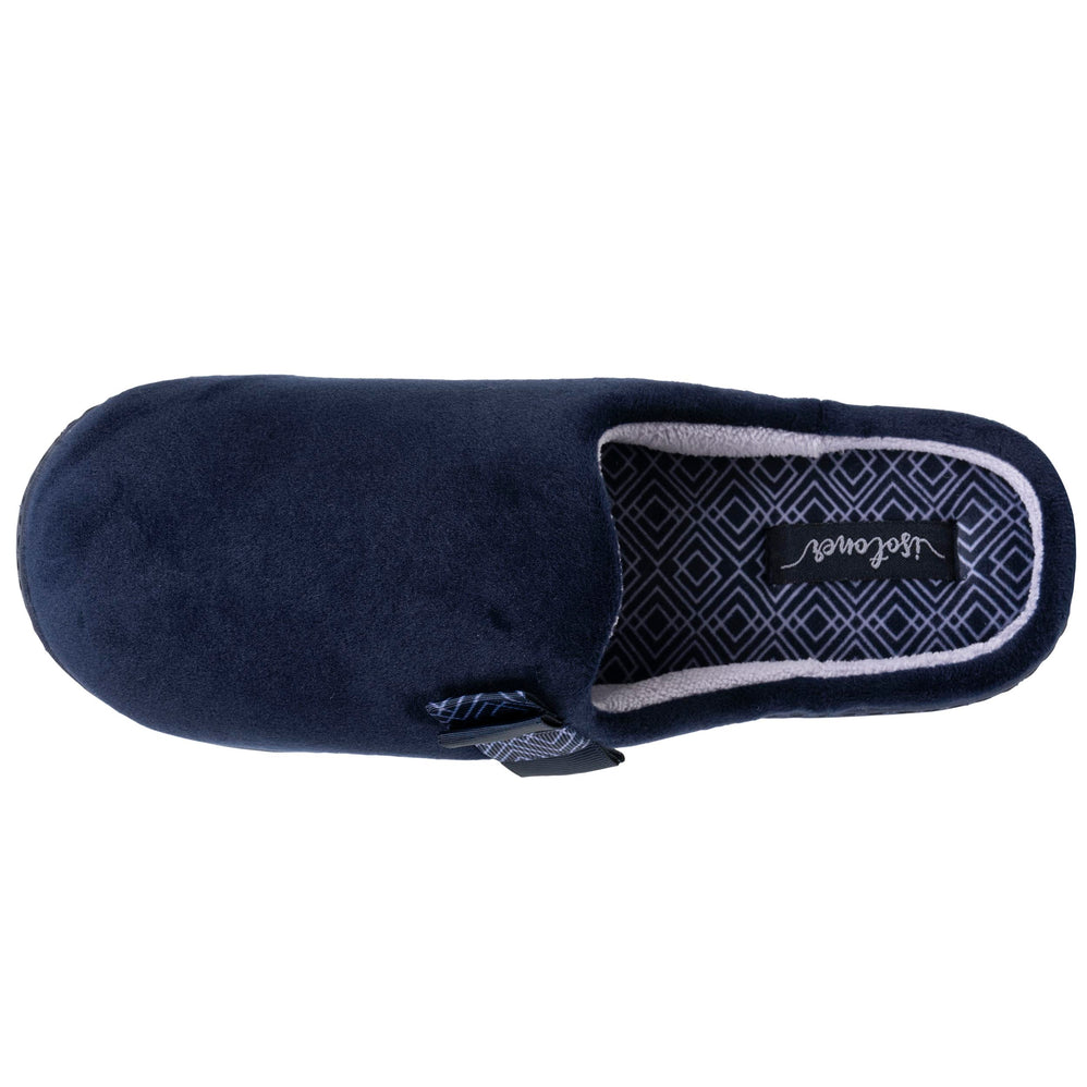 Chaussons mules Femme Marine nœud graphique - Isotoner