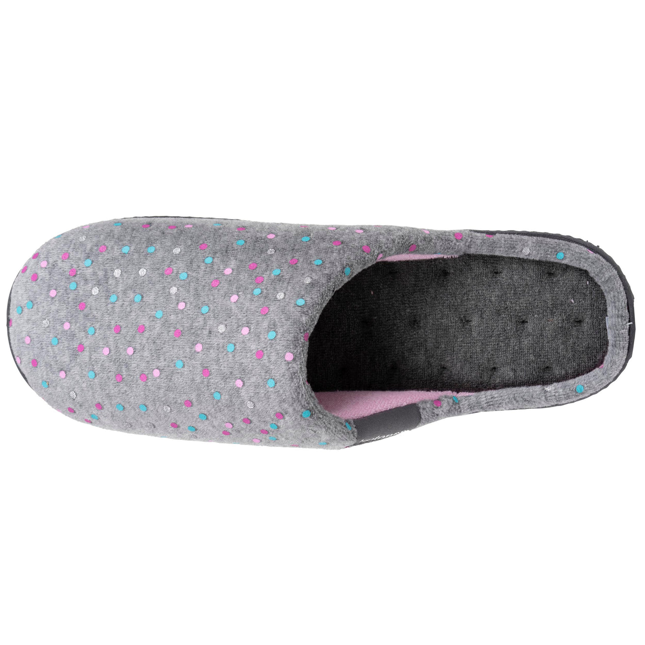 Chaussons mules Femme ergonomiques Pois gris