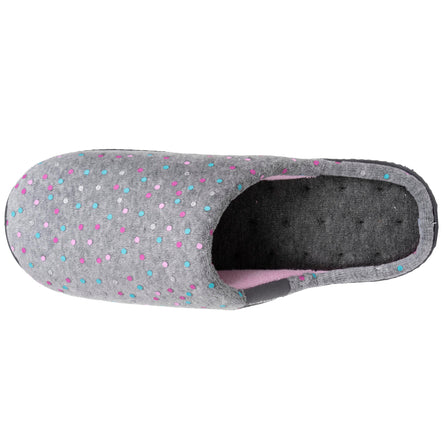 Chaussons mules Femme ergonomiques Pois gris - Isotoner