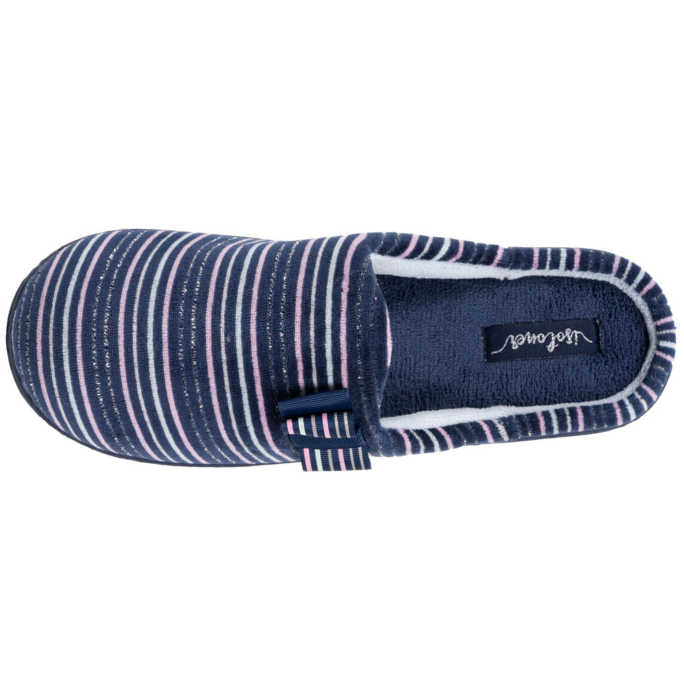 Chaussons mules Femme Rayures marine - Isotoner