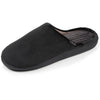 Chaussons-mules-ergonomiques-Homme-Noir-interieur-rayures-Isotoner-98285_AAG_1