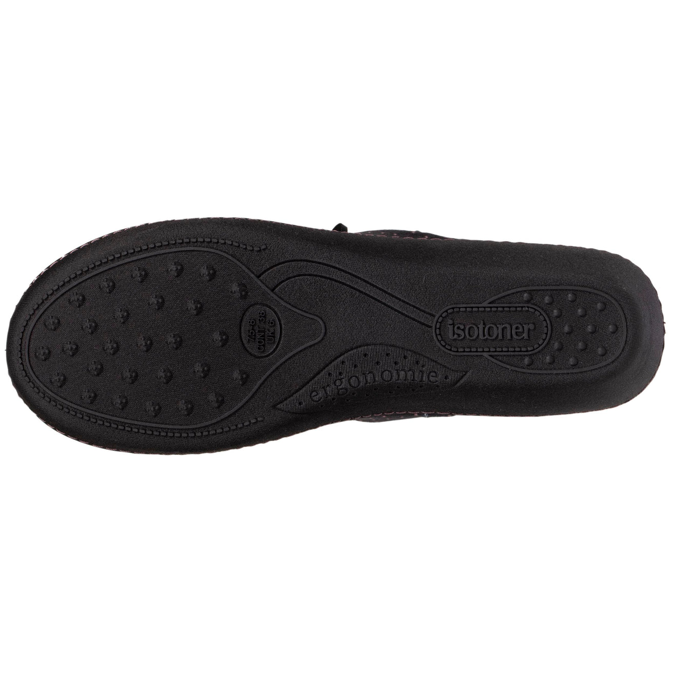 Chaussons mules talon Femme Noir Pois