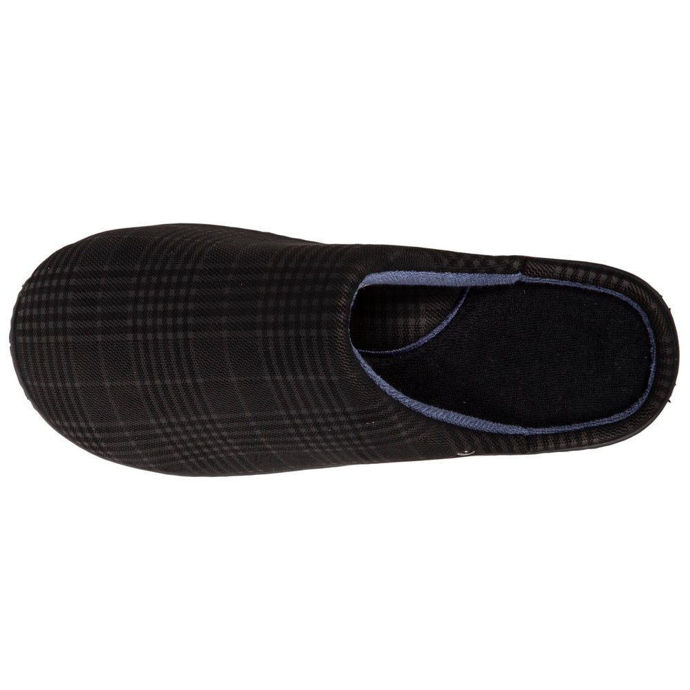 Chaussons mules Homme Noir tartan - Isotoner