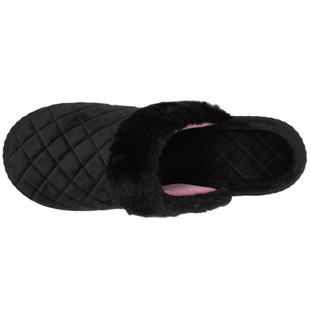 Chaussons mules Femme matelassé Noir - Isotoner