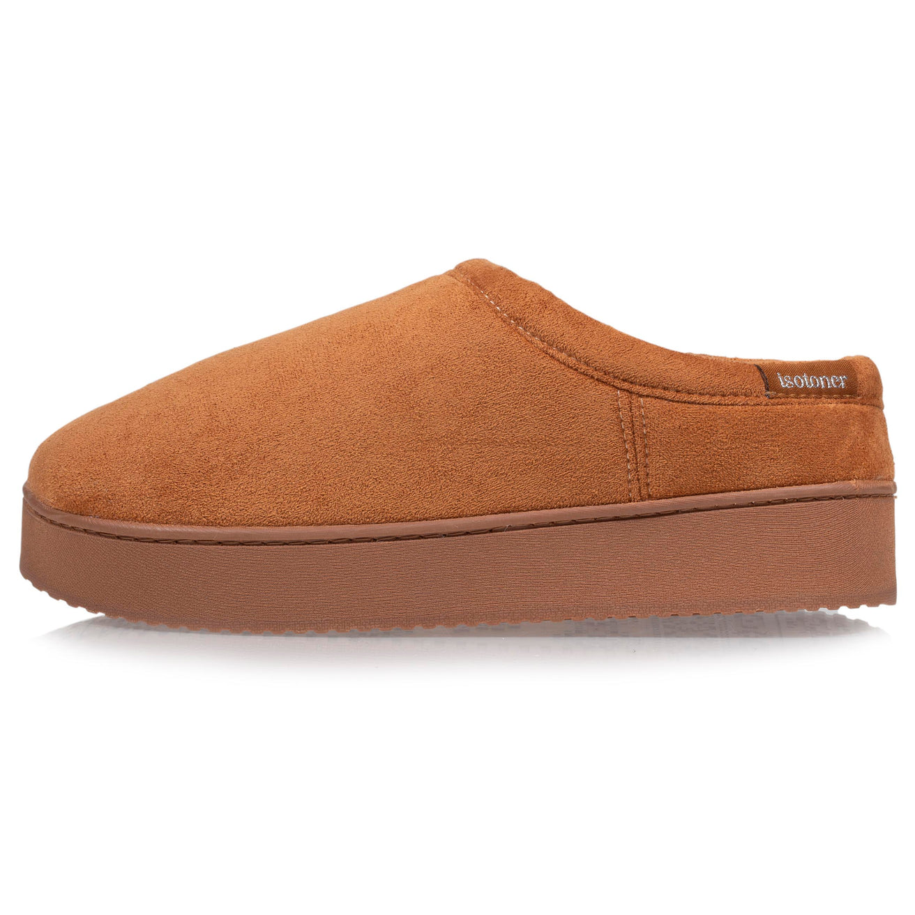 Chaussons mules plateforme Femme Camel