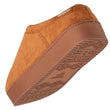 Chaussons mules plateforme Femme Camel