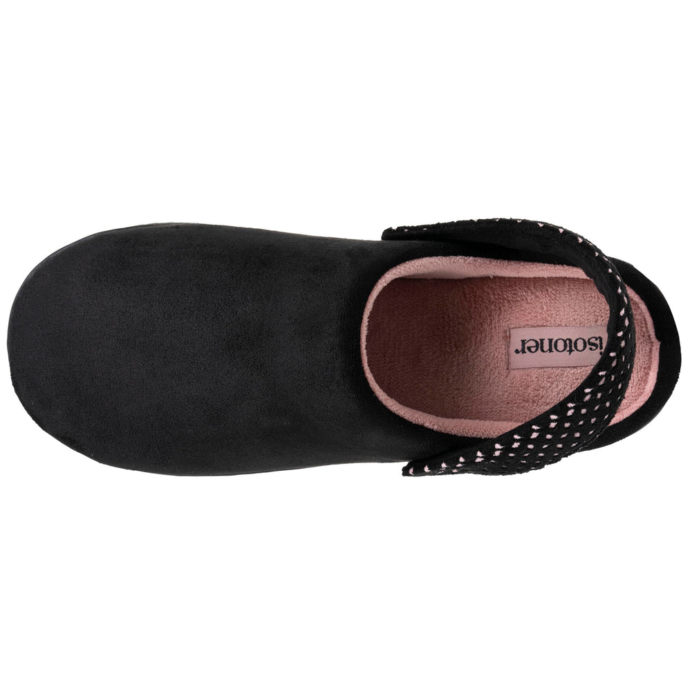 Chaussons mules plateforme Femme à bride Noir - Isotoner