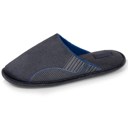 Chaussons mules plates Homme Bleu Denim - Isotoner
