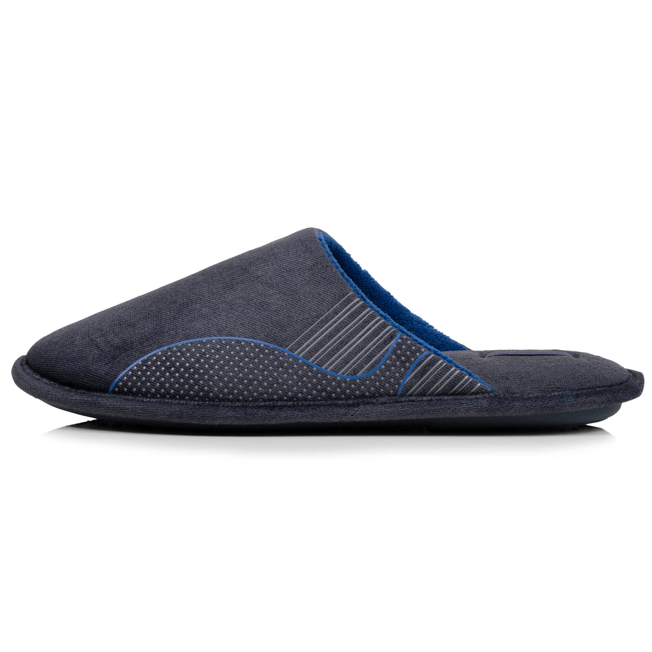 Chaussons mules plates Homme Bleu Denim
