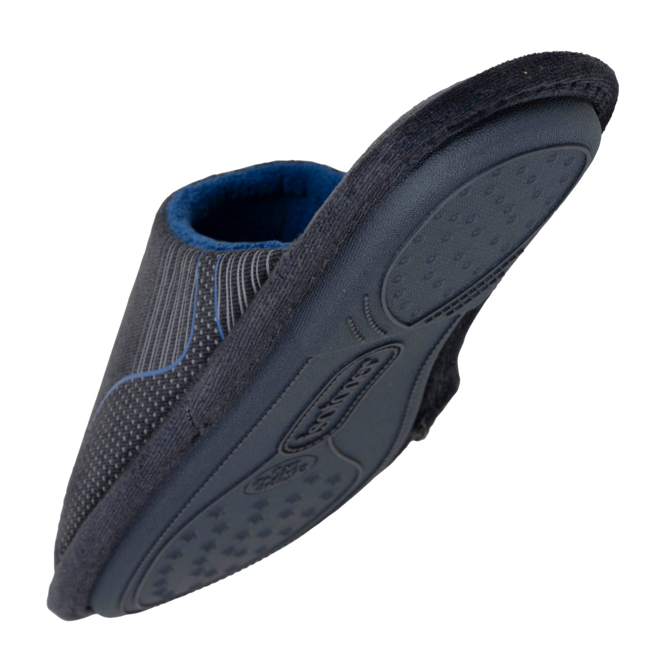 Chaussons mules plates Homme Bleu Denim