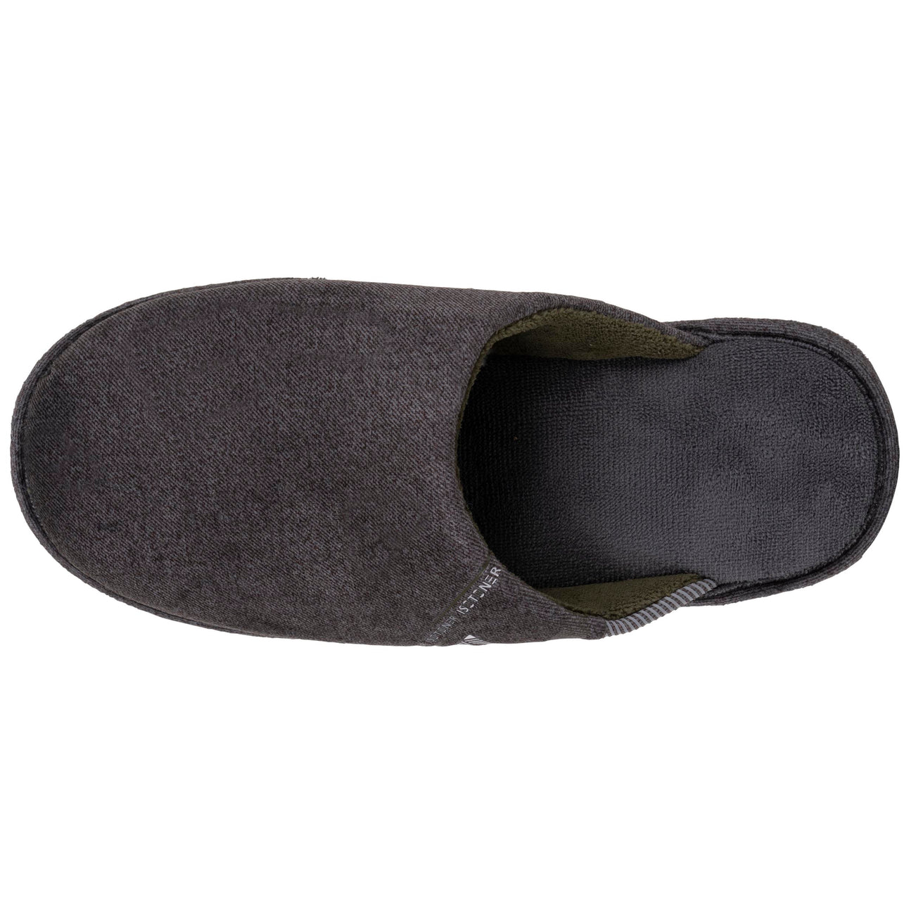 Chaussons mules plates Homme Gris chiné