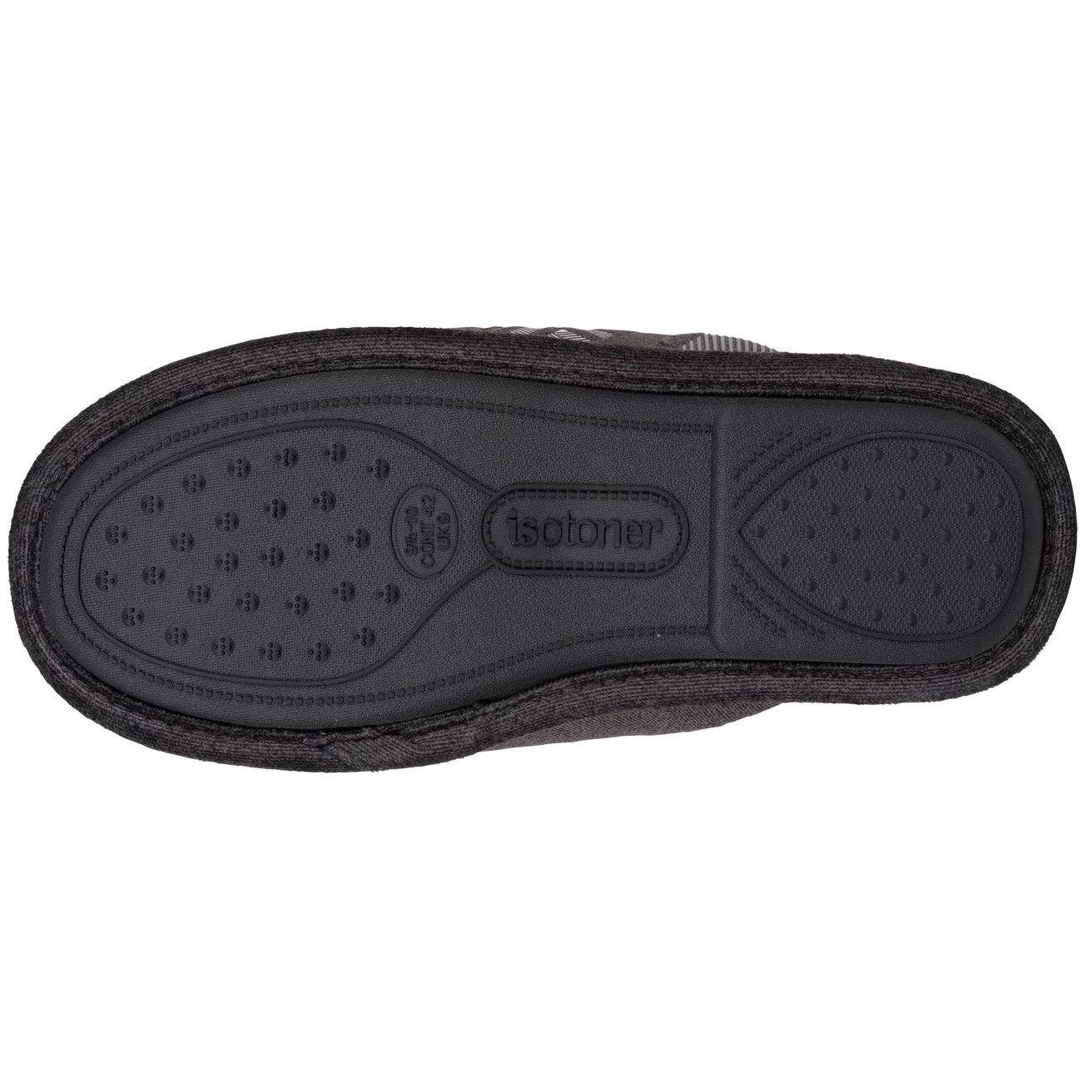 Chaussons mules plates Homme Gris chiné