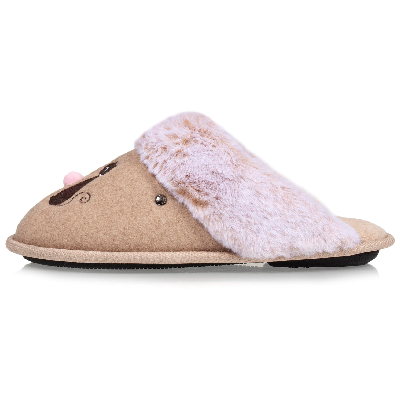 Chaussons mules Femme Beige