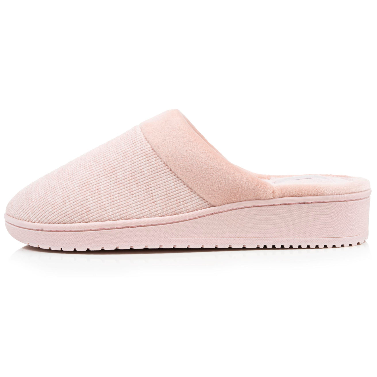Chaussons mules talon Femme Blush bande velours