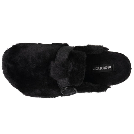 Chaussons sabots Femme Noir imitation fourrure - Isotoner