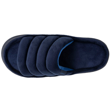 Chaussons sandales Homme BLOUP Marine velours - Isotoner