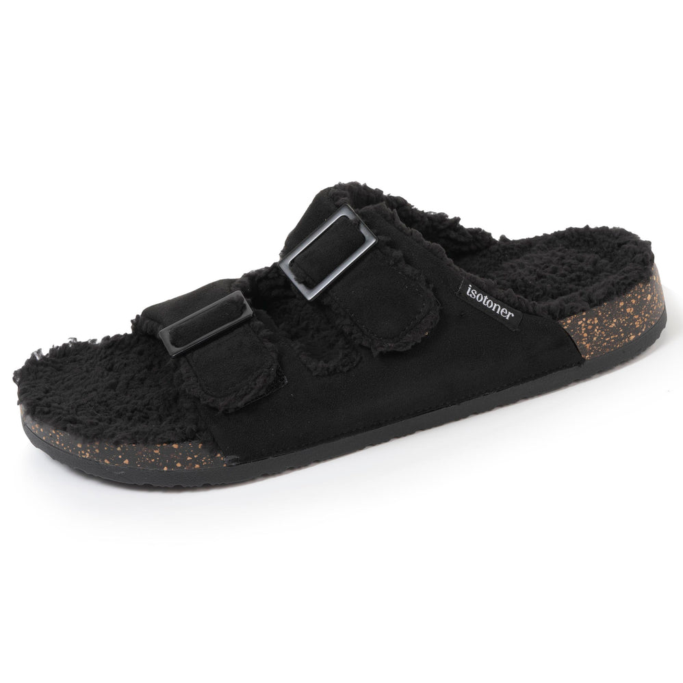 Chaussons sandales Homme semelle confort Noir - Isotoner