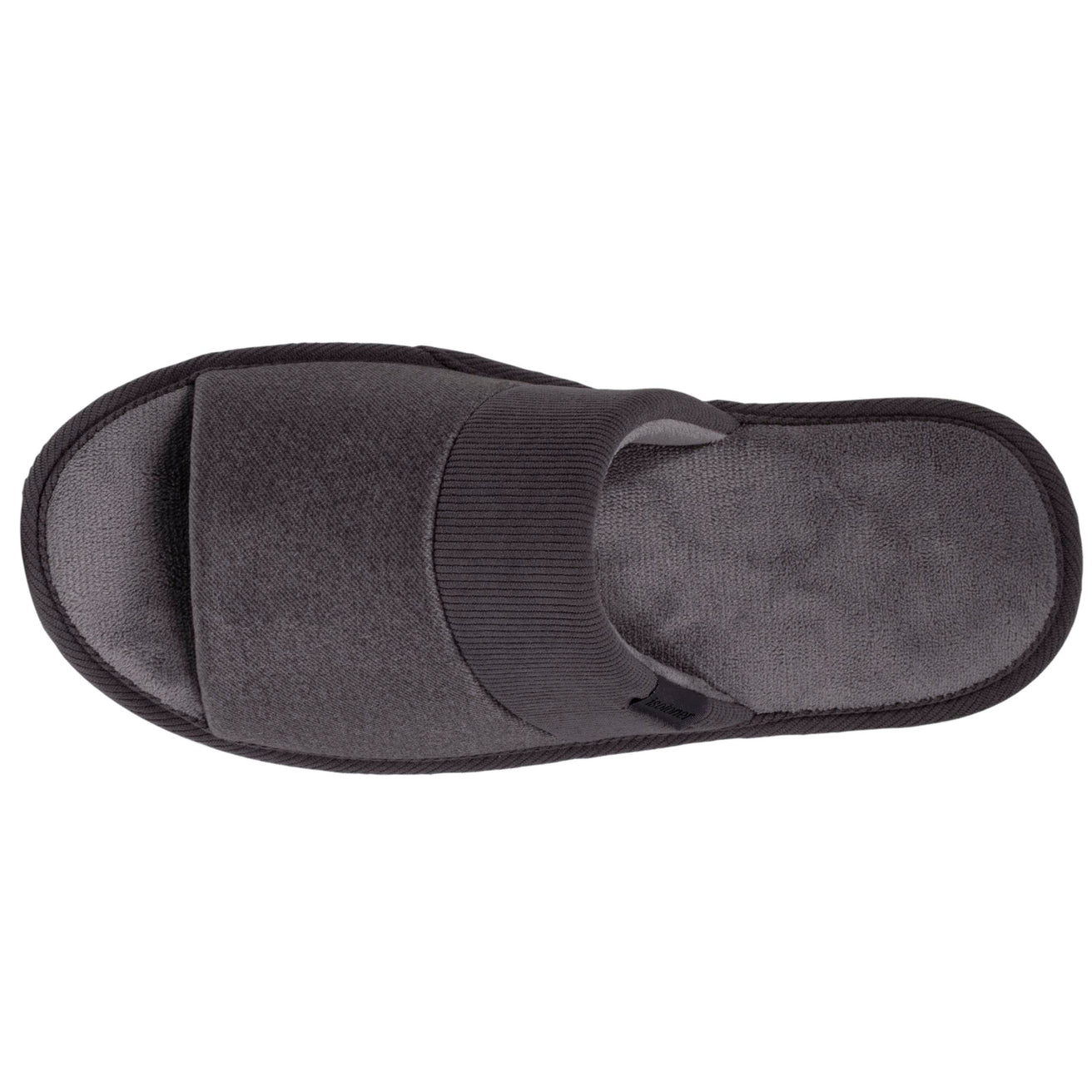 Chaussons mules ouvertes Homme Gris Isotoner - Main Image