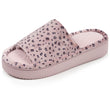 Chaussons sandales plateforme Femme Léopard blush