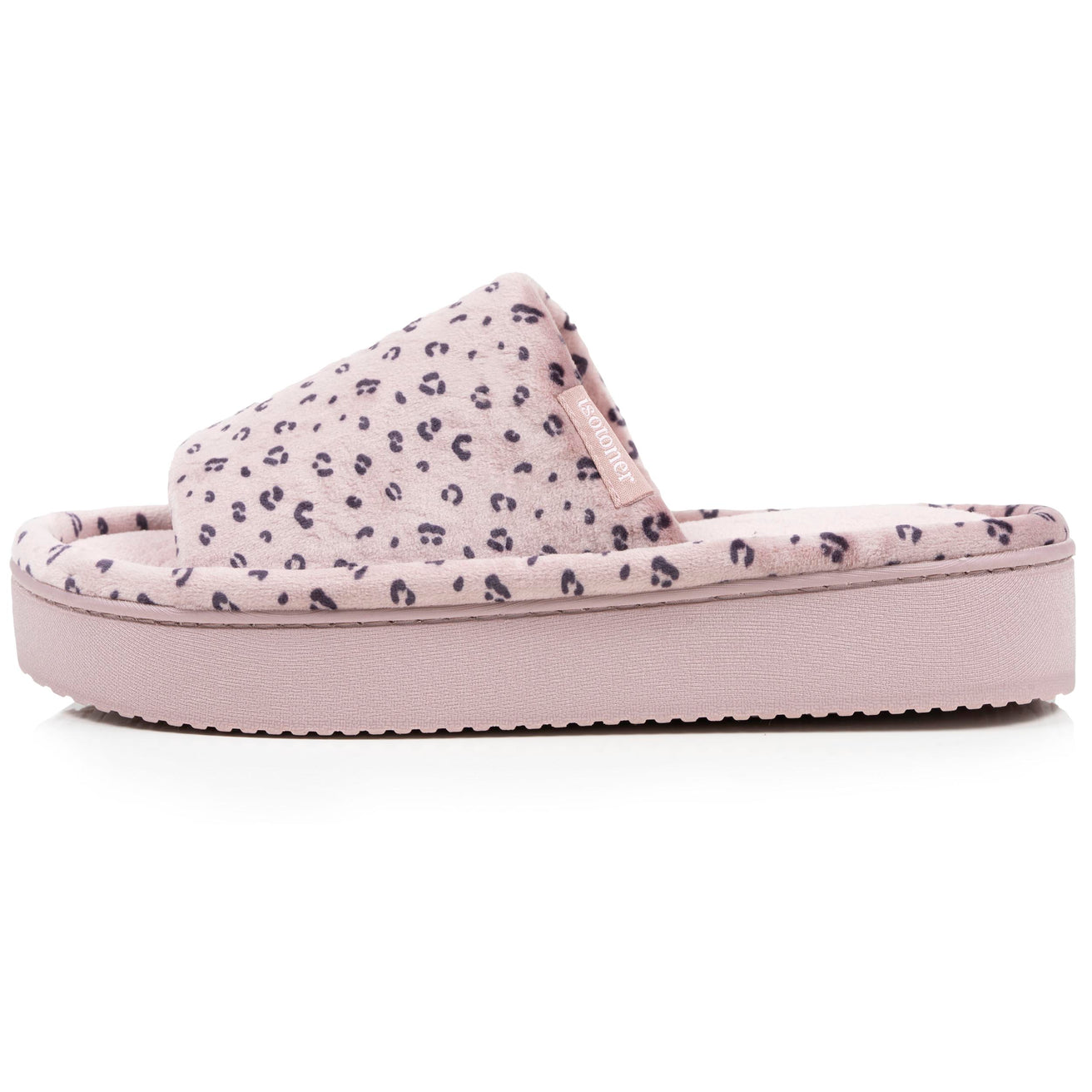 Chaussons sandales plateforme Femme Léopard blush
