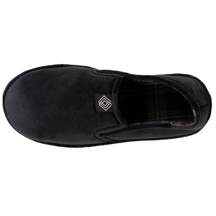 Chaussons sans-gênes Homme Noir tartan - Isotoner
