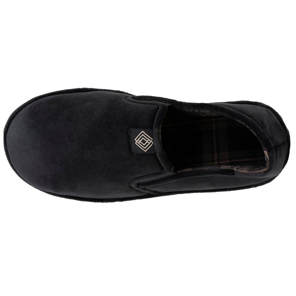 Chaussons sans-gênes Homme Noir tartan - Isotoner