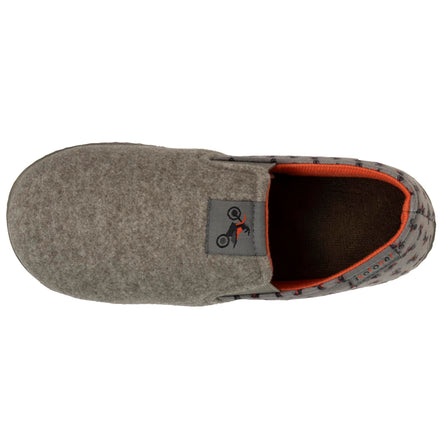 Chaussons sans-gênes Junior motos Kaki chiné - Isotoner