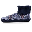 Chaussons scandinaves Femme Jacquard marine