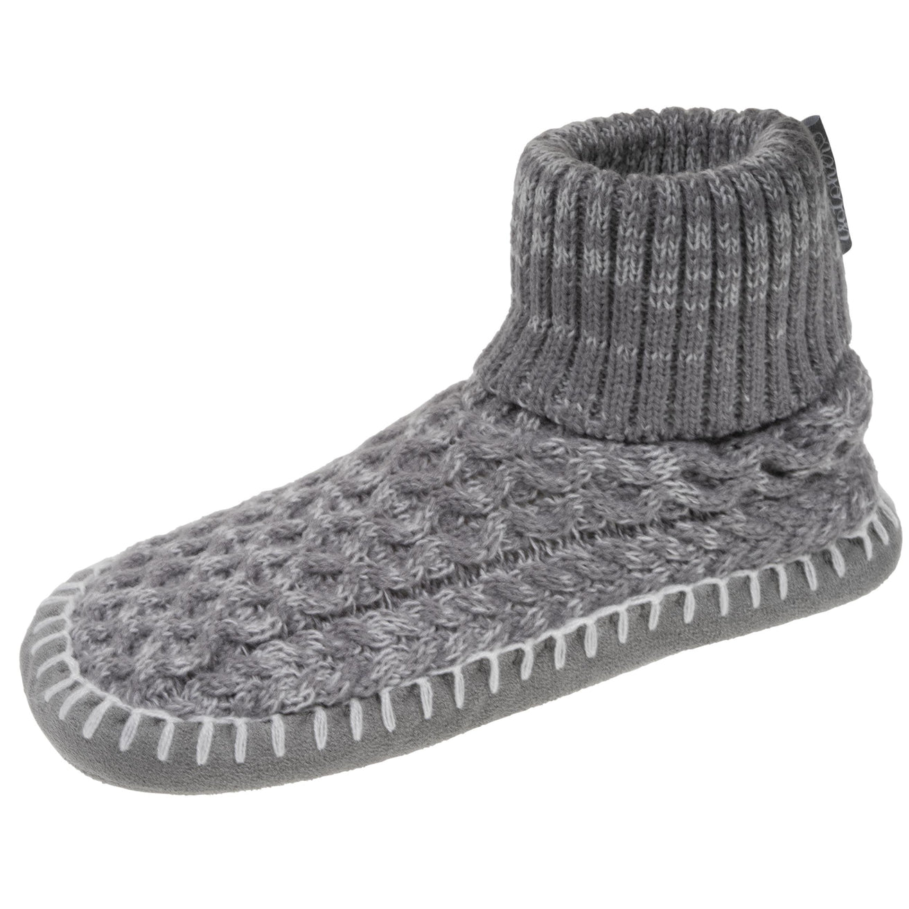 Chaussons scandinaves Femme maille Gris
