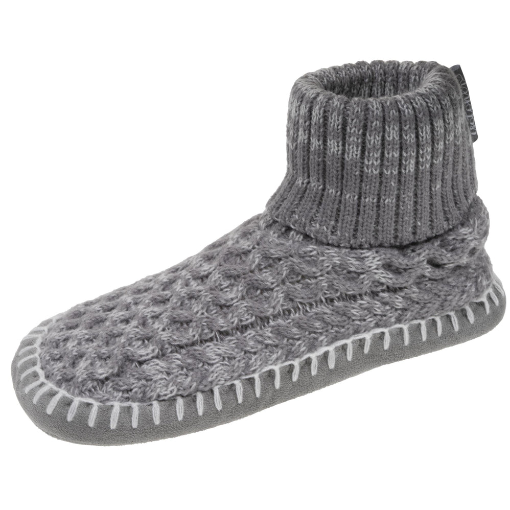 Chaussons scandinaves Femme maille Gris - Isotoner