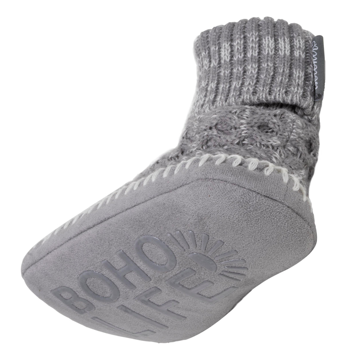 Chaussons scandinaves Femme maille Gris