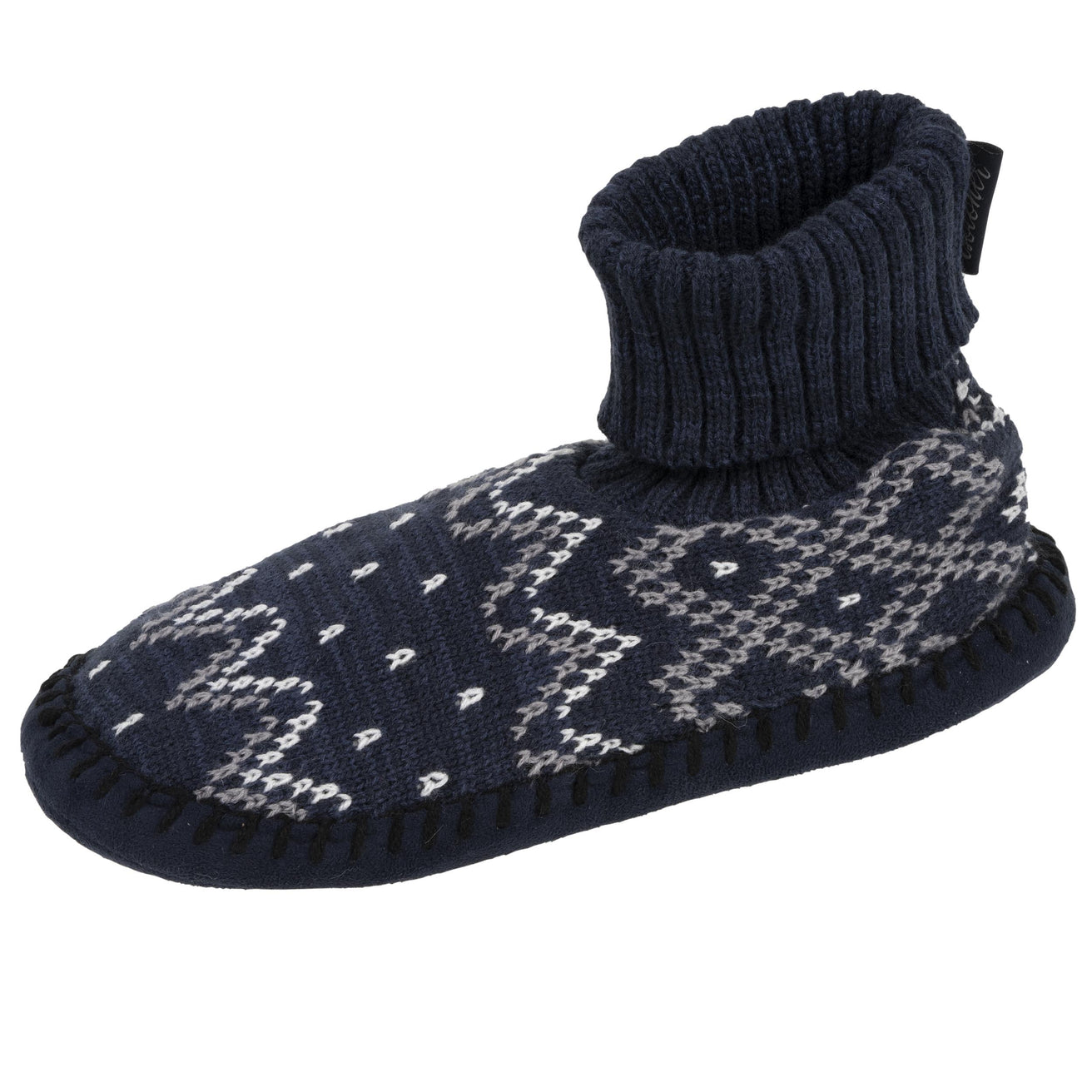 Chaussons scandinaves Homme Jacquard marine