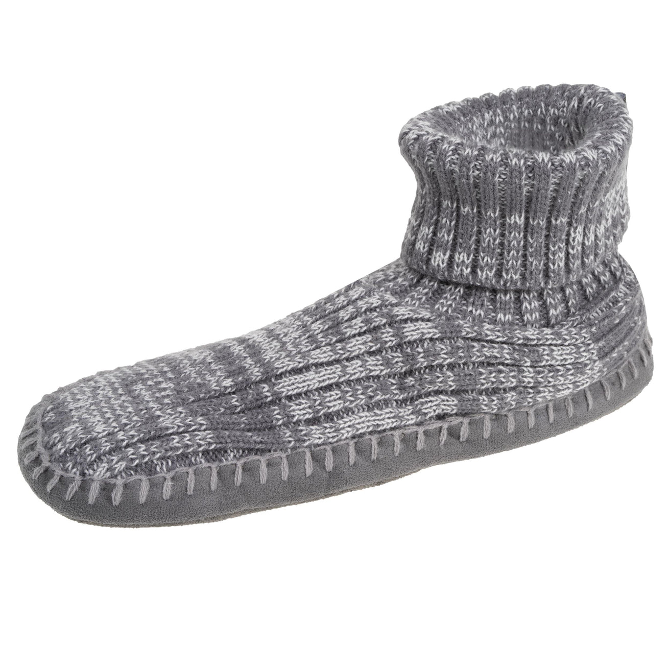 Chaussons scandinaves Homme maille Gris chiné