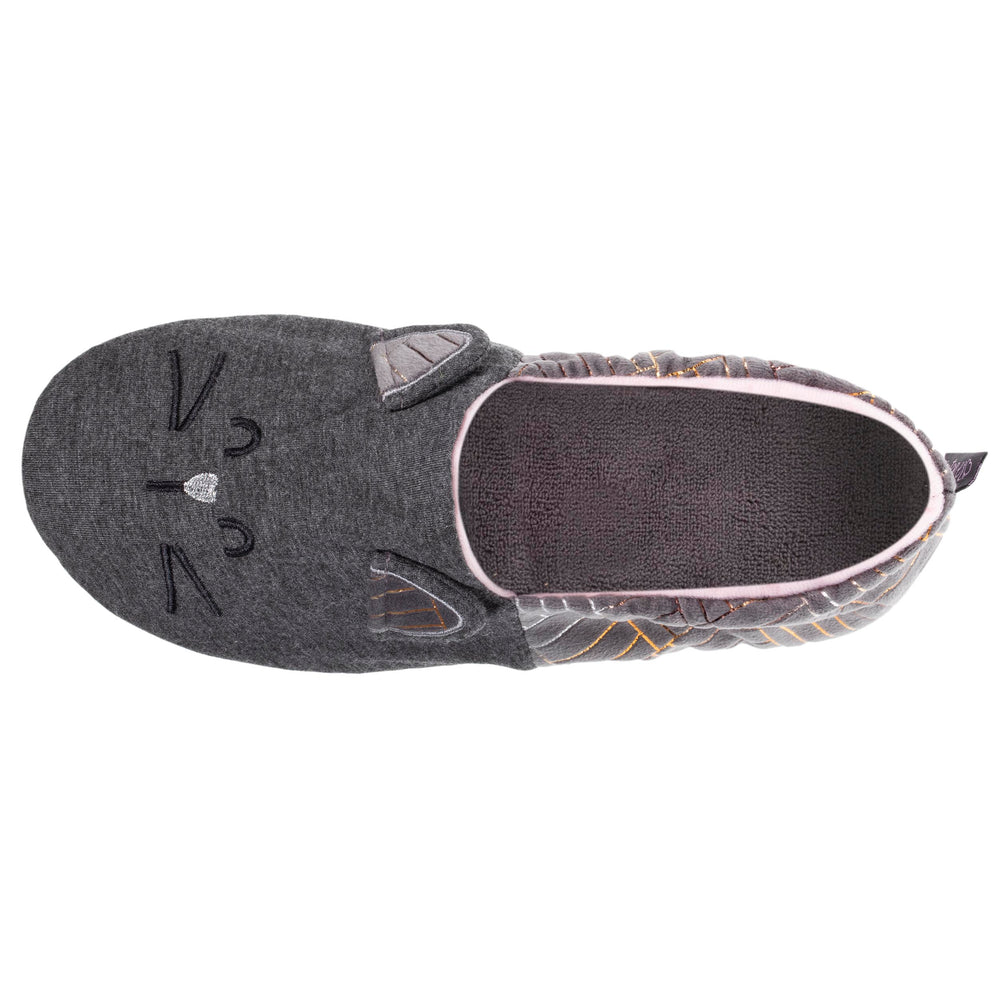 Chaussons slippers Femme 3D Gris chiné foncé - Isotoner