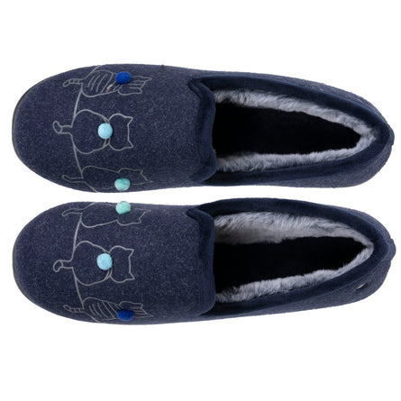 Chaussons slippers Femme Bleu - Isotoner