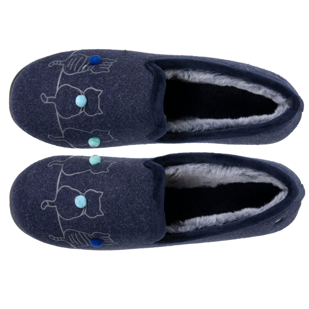 Chaussons slippers Femme Bleu - Isotoner