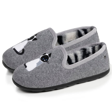 Chaussons slippers Femme Gris - Isotoner