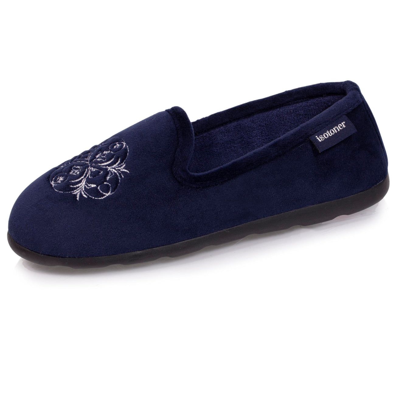 Chaussons charentaises Femme Marine blason