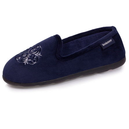 Chaussons charentaises Femme Marine blason - Isotoner