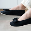 Chaussons ballerines Femme Grand Noeud Noir