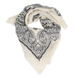 Echarpe Bandana carrée Femme Maille Blanche