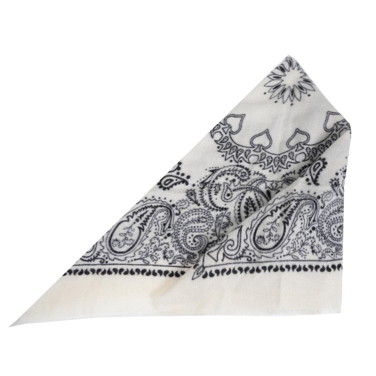 Echarpe Bandana carrée Femme Maille Blanche