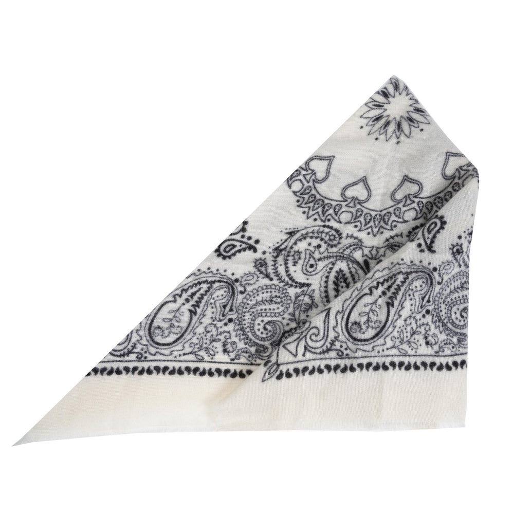 Echarpe Bandana carrée Femme Maille Blanche - Isotoner