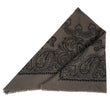 Echarpe Bandana carrée Femme Maille Kaki