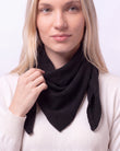Écharpe Bandana triangle Femme Maille Noir