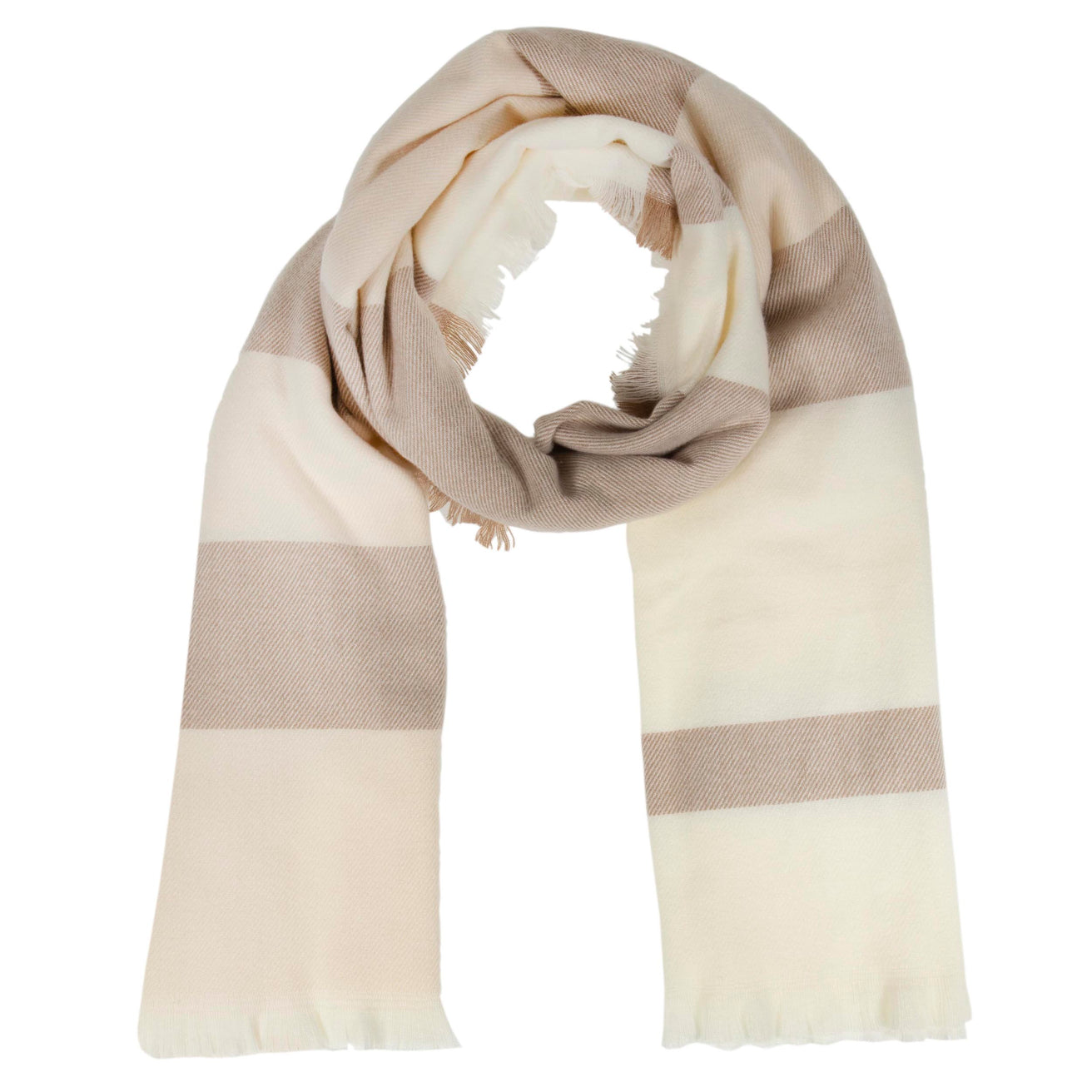 Écharpe Plaid Femme Soft Touch Crème
