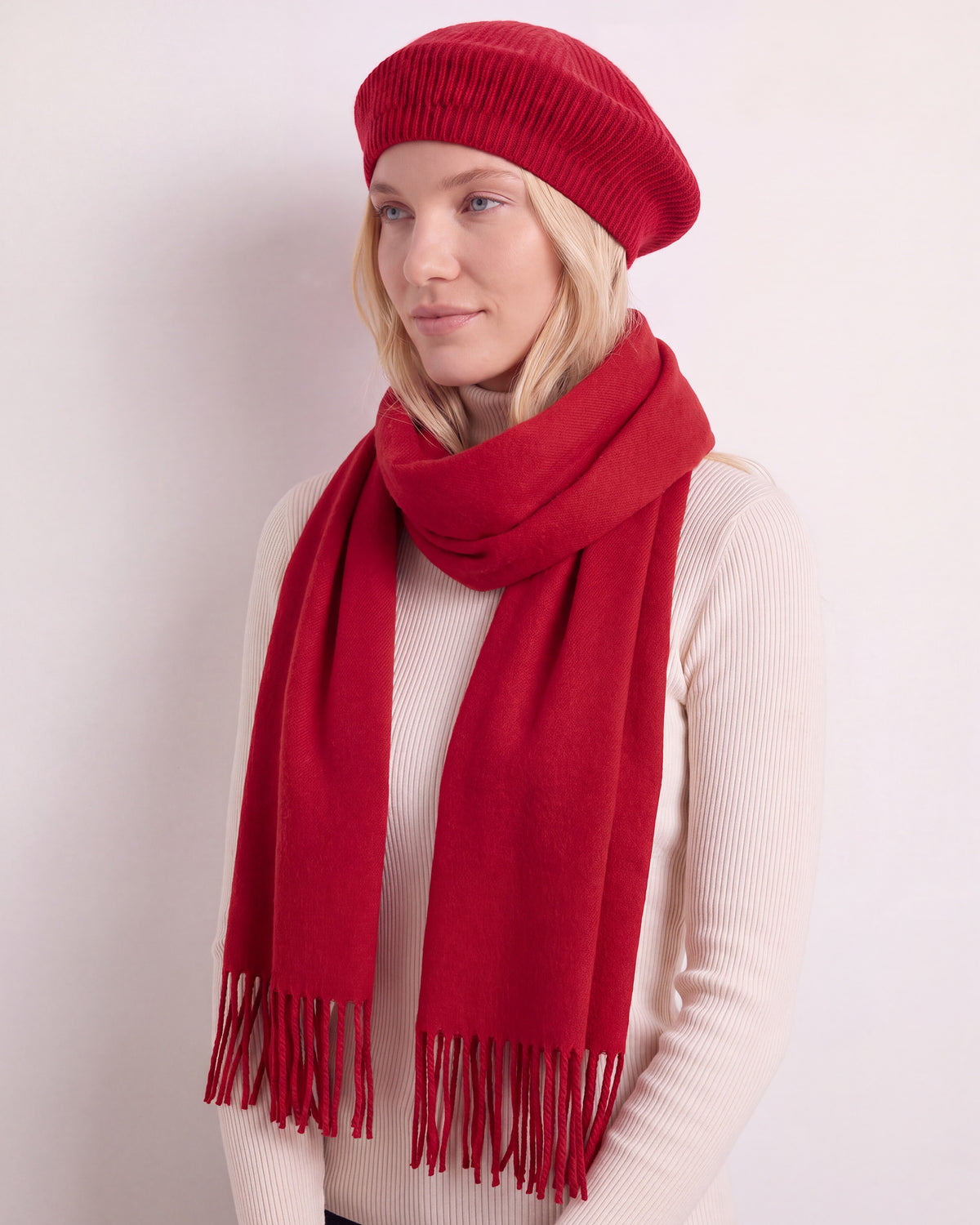 Écharpe plaid Femme Ultra-doux Rouge